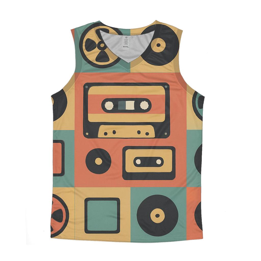 Cassette Mosaic Pattern stylish racerback tanks