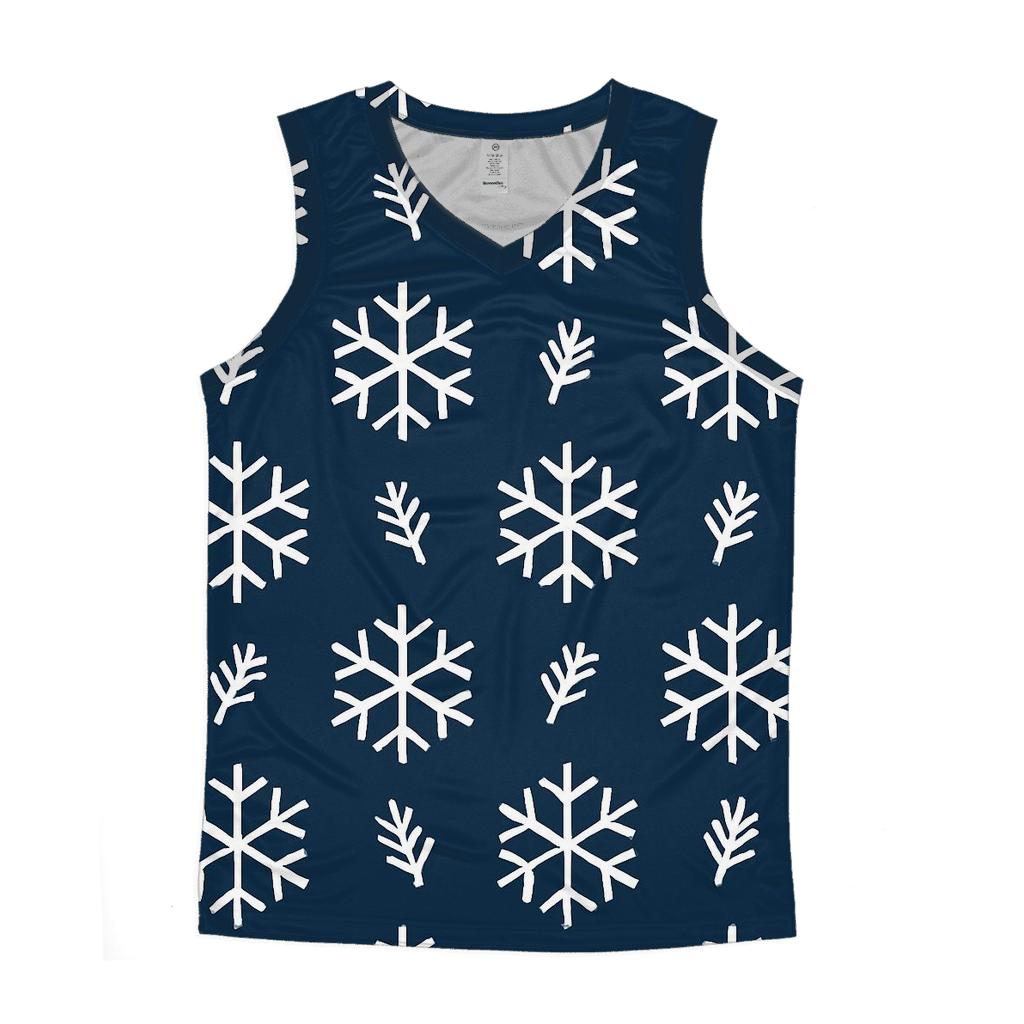 Snowflake Hexagon Field cotton sleeveless tops