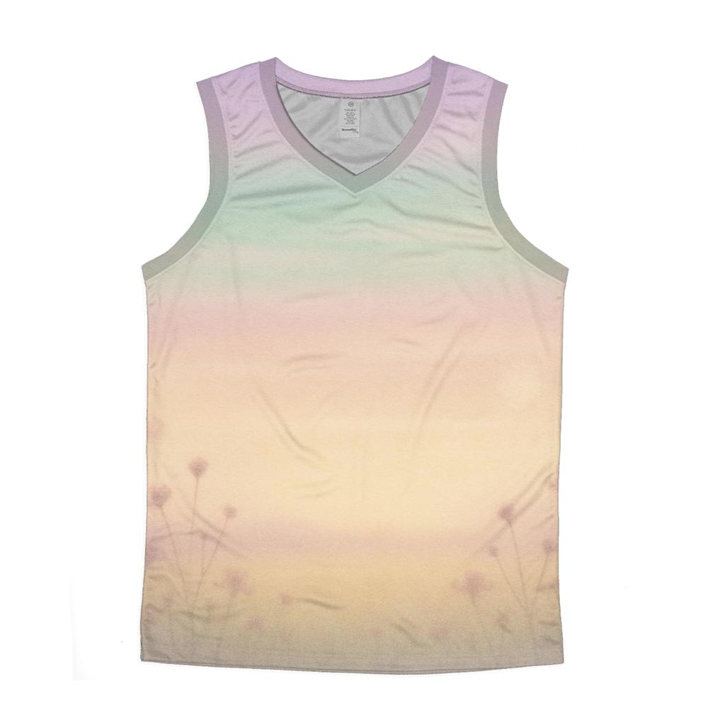 Pastel Garden Mist trendy fitted tank tops