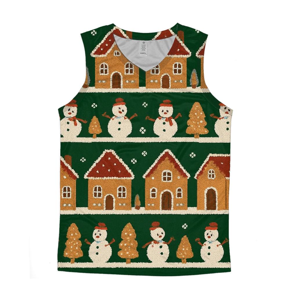 Gingerbread Village Parade Design personalized athletic tanks