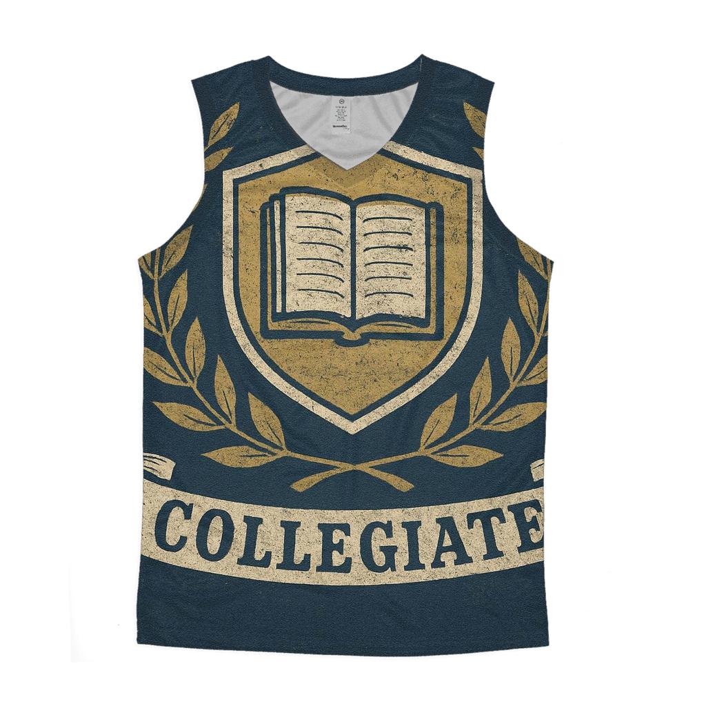 Faded College Crest Emblem trendy fitted tank tops