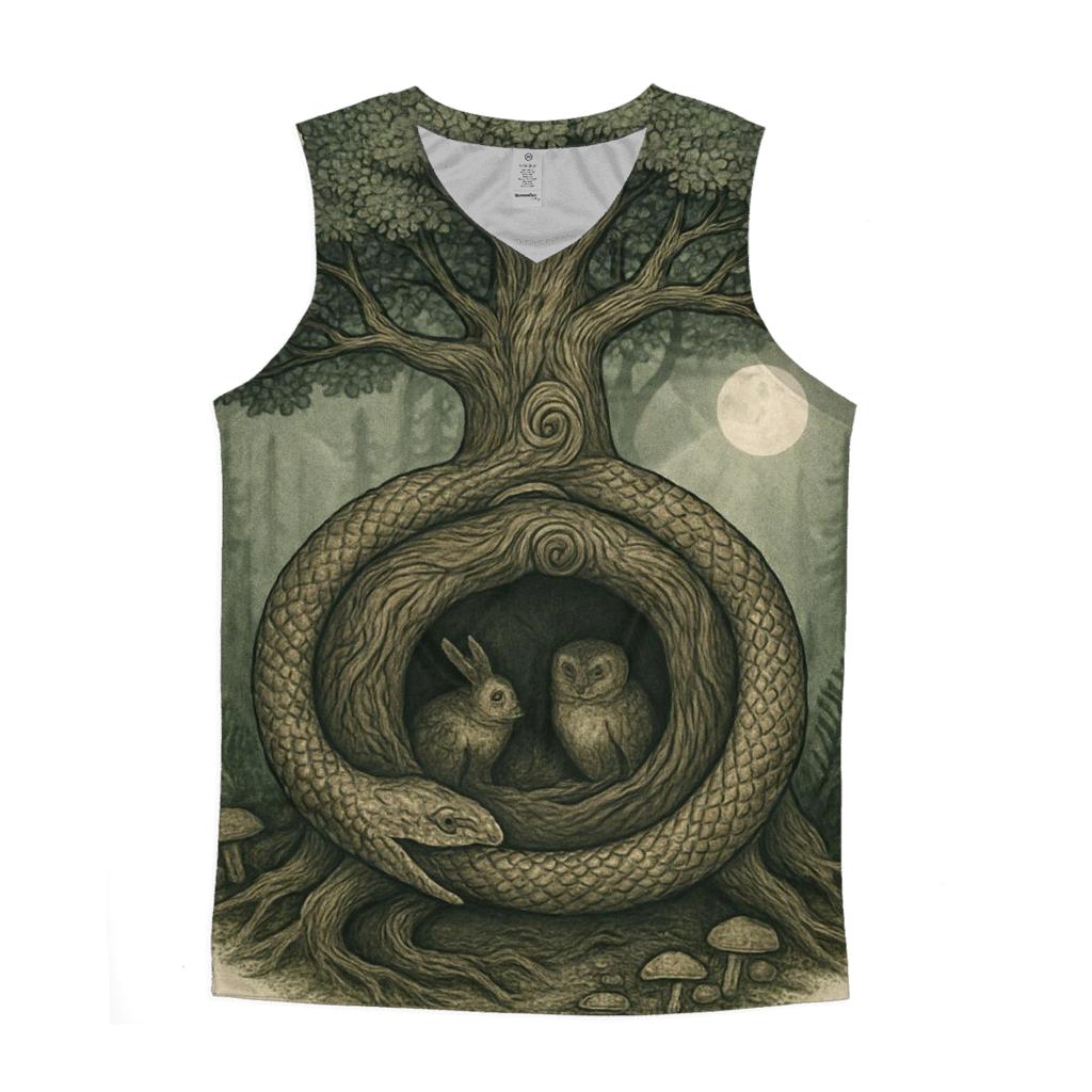 Forest Spiral Ouroboros Grove designer workout tanks