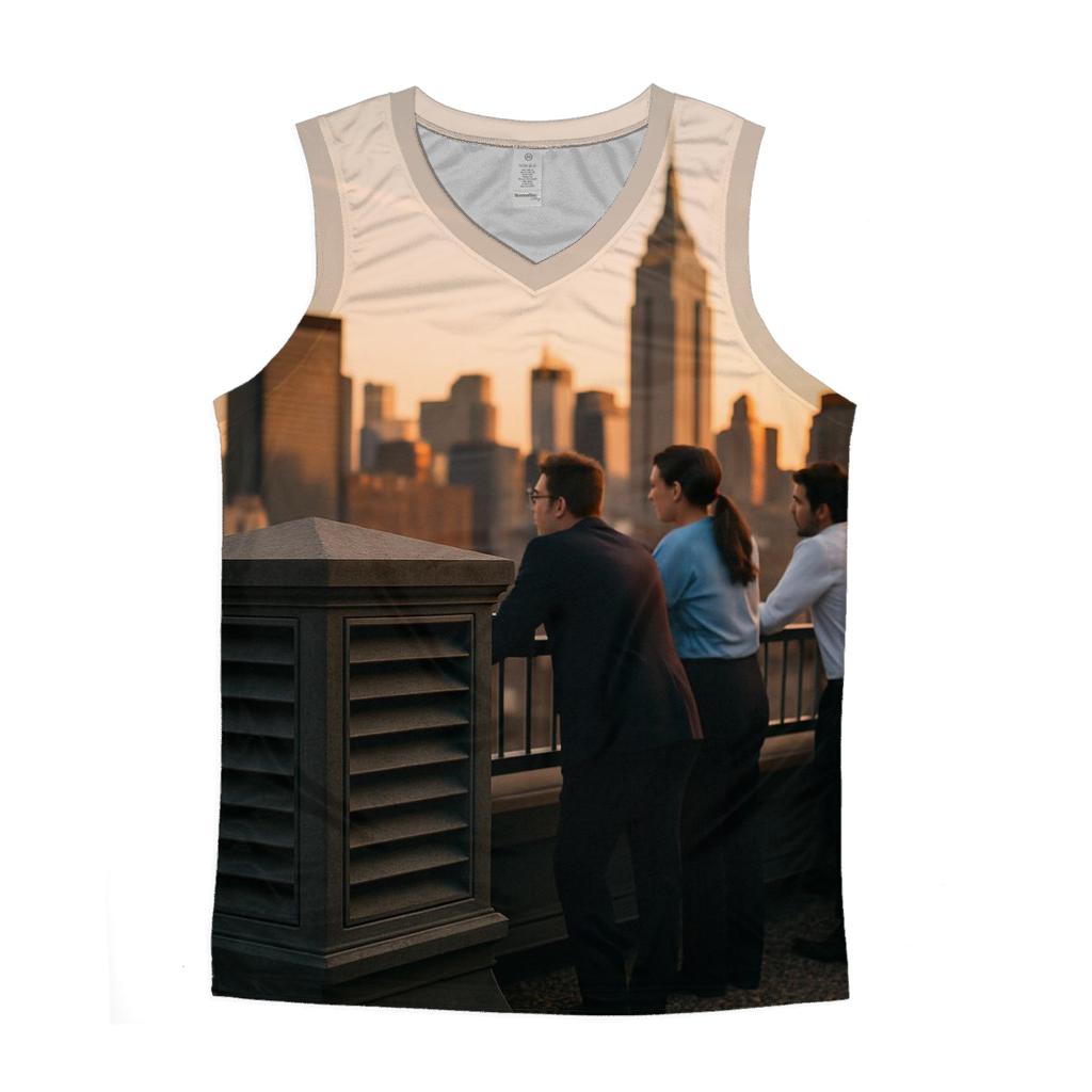 Subway Vent Rooftop Sunset Contrast cotton sleeveless tops