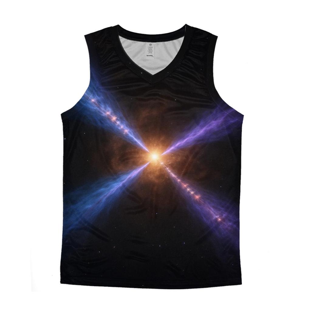 Bipolar Jet Outflow Pillars graphic print tank tops