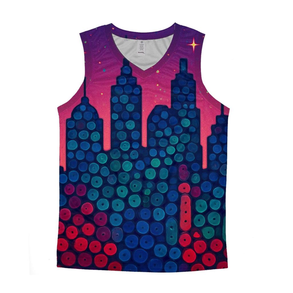 Sequin Storm Skyline cotton sleeveless tops