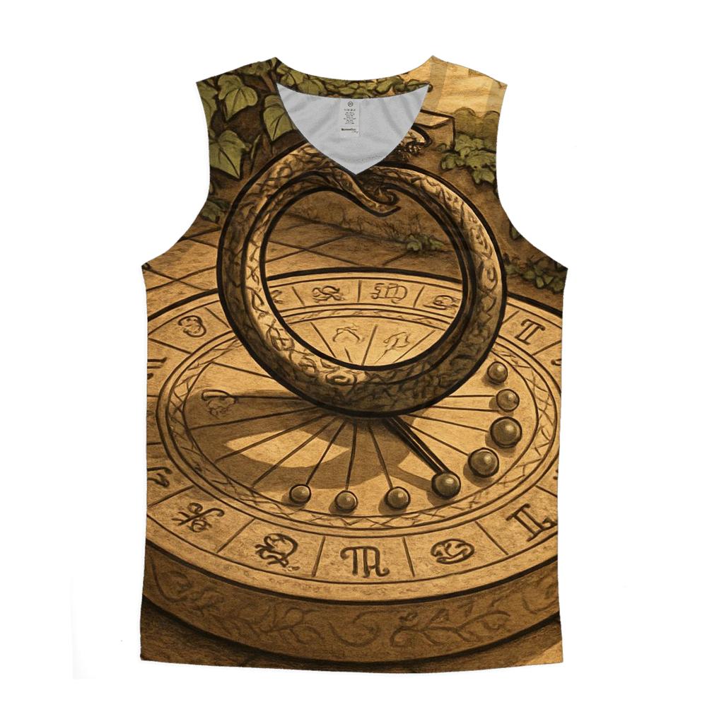 Timekeeper Serpent Sundial personalized athletic tanks