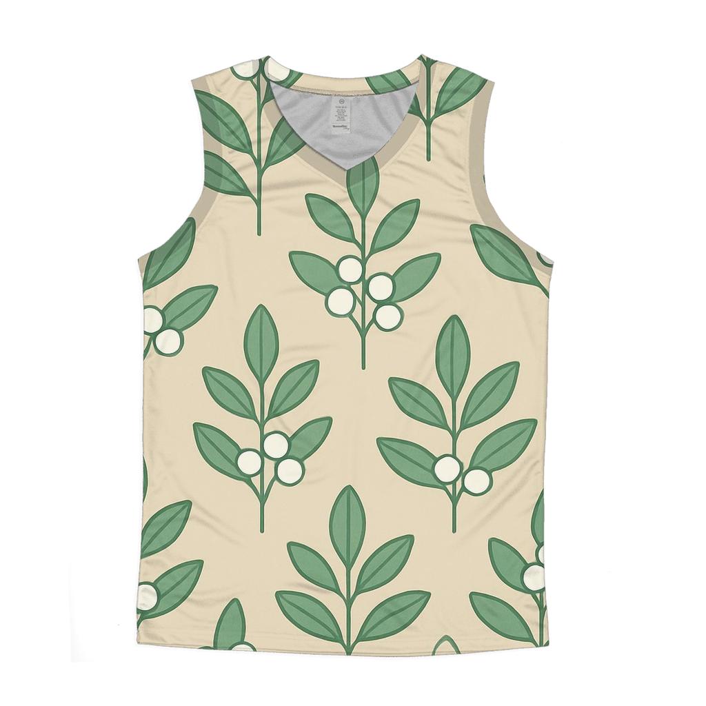 Minimal Mistletoe Motif designer workout tanks