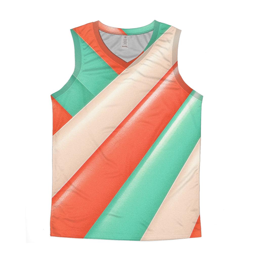 Candy Stripe Sweep cotton sleeveless tops