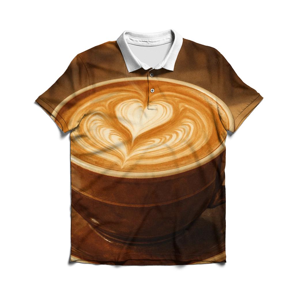 Latte Swirl Harmony personalized polo shirts