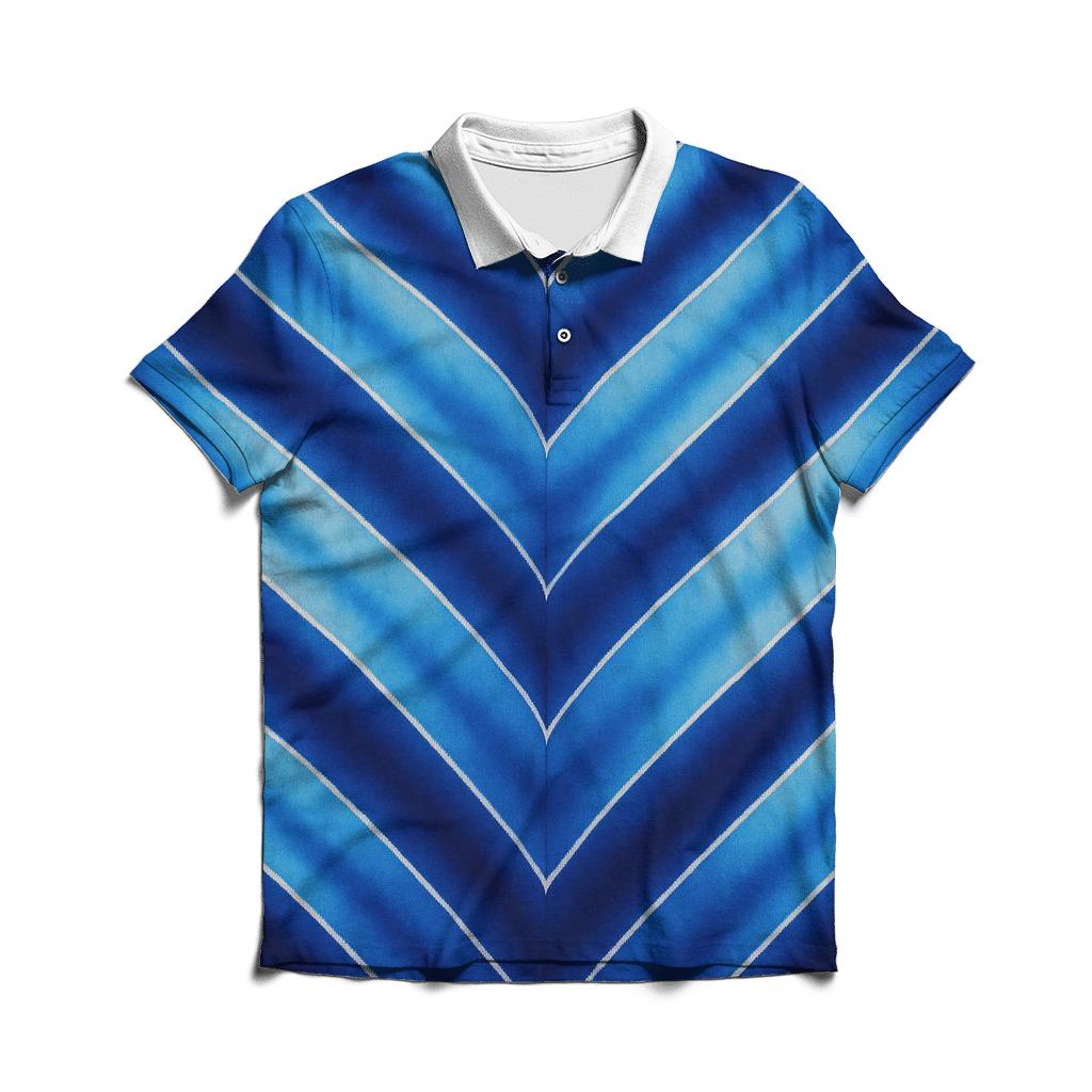 Indigo Arashi Waves designer slim fit polos