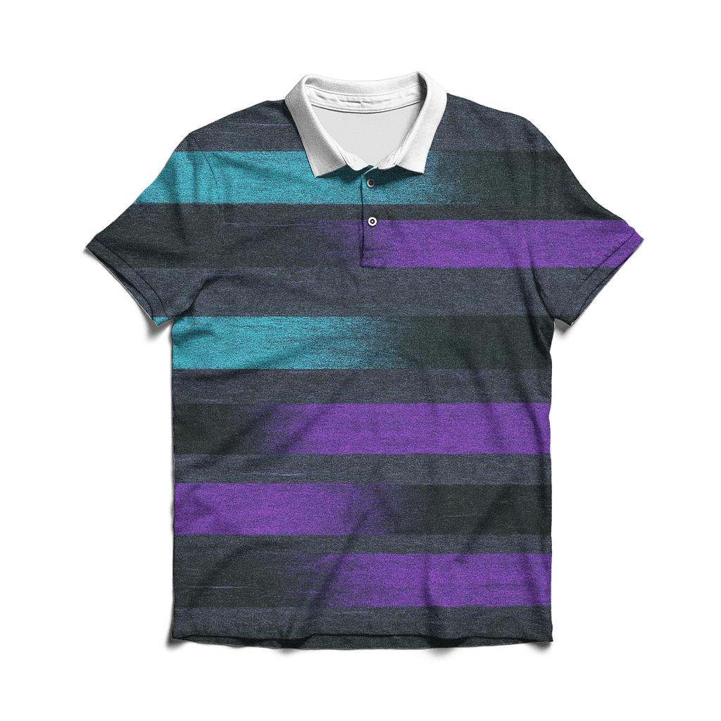 VHS Static Stripes designer slim fit polos