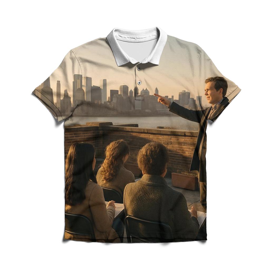 Rooftop Classroom Over Upper West Side custom polo shirts