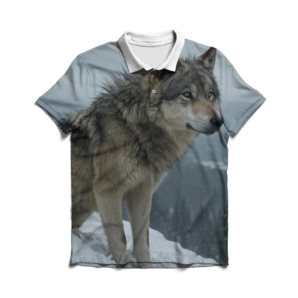 Lone Winter Sentinel embroidered polo tops