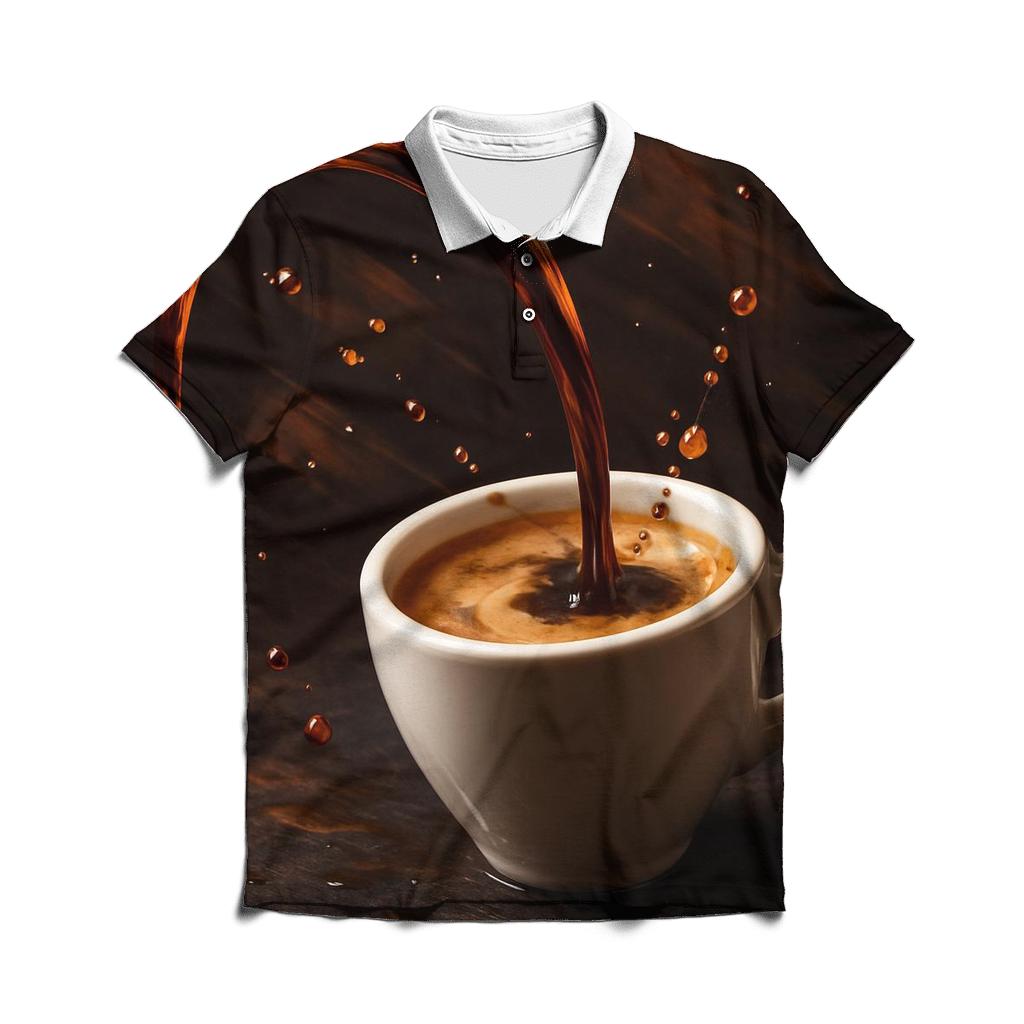 Espresso Arc Motion stylish collar polo tees