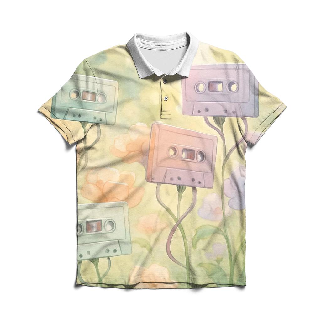 Cassette Garden stylish collar polo tees