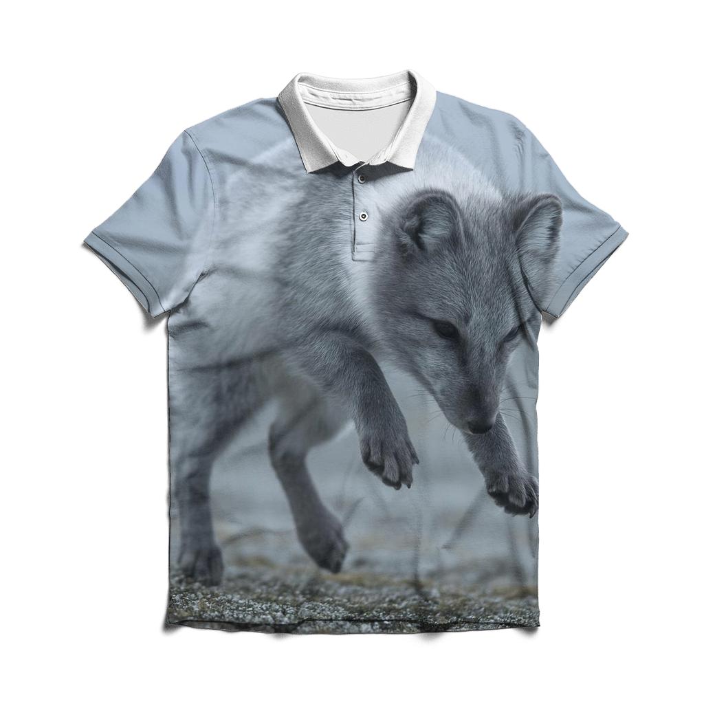 Tundra Forage Arctic Fox custom polo shirts