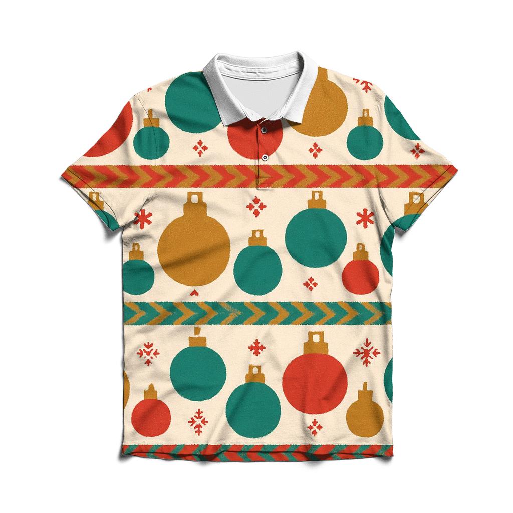 Ornament Ribbon Tapestry Design premium cotton polo shirts