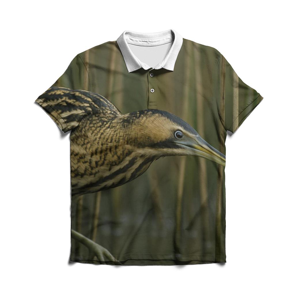 Marsh Edge Bittern Hunt embroidered polo tops