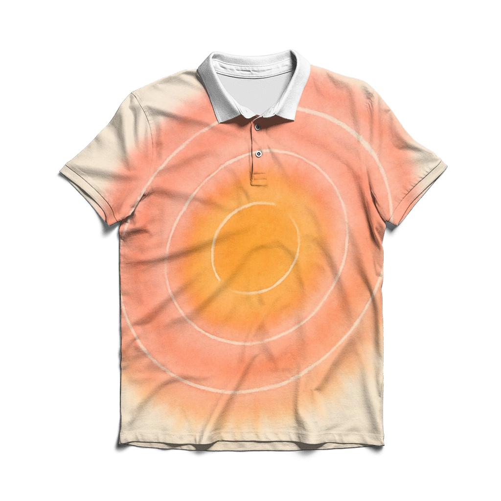 Radiant Kumquat Halo stylish collar polo tees