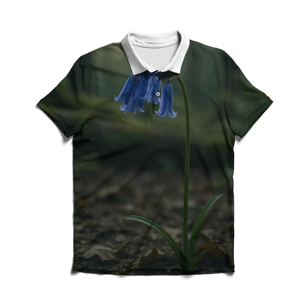 Wild Bluebell Root Crown Portrait casual sports polo shirts