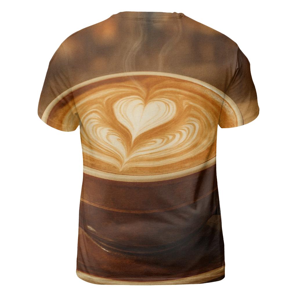 Latte Swirl Harmony creative print fashion shirts