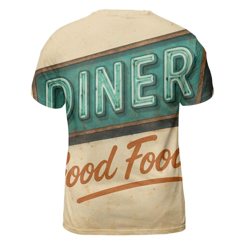 Distressed Diner Neon Sign personalized full print shirts