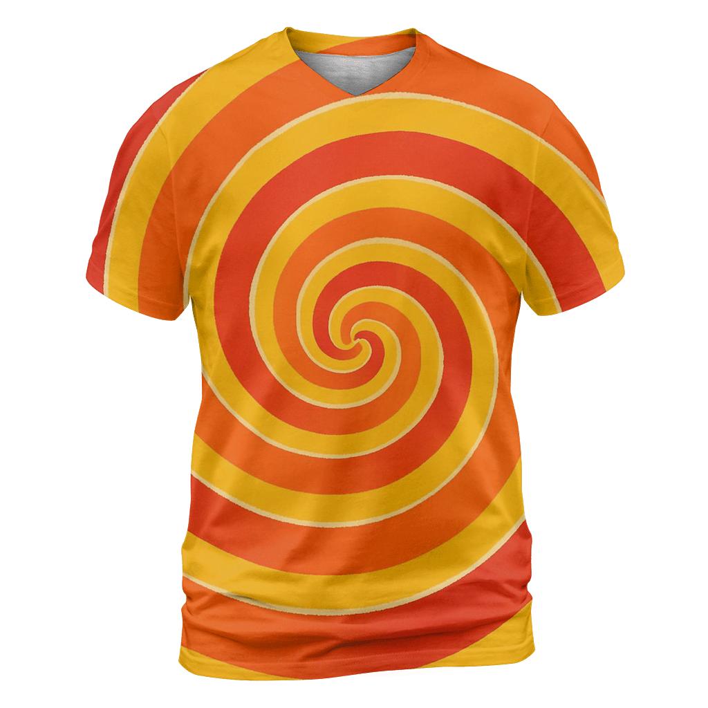 Sunburst Spiral vibrant all-over design tees