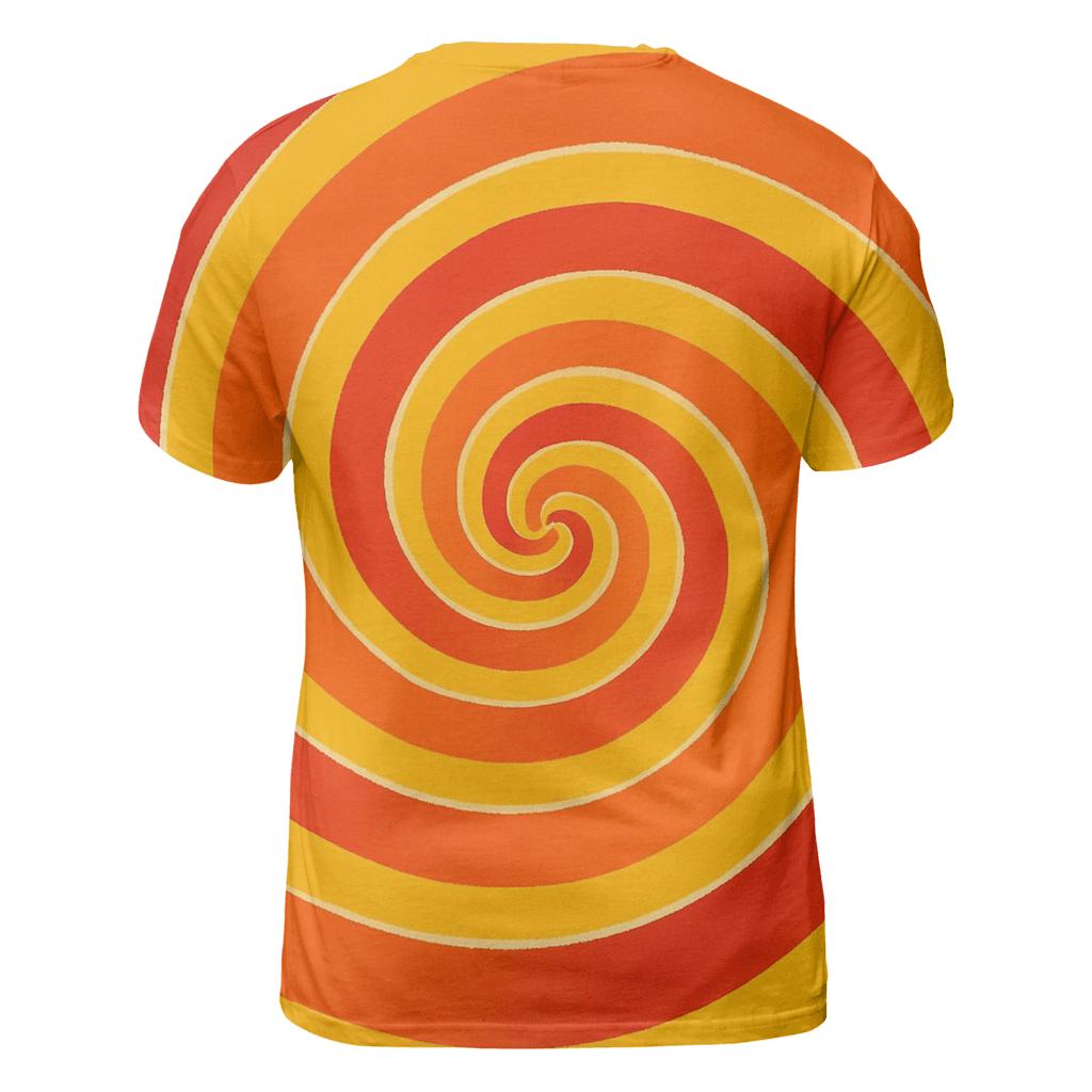 Sunburst Spiral vibrant all-over design tees