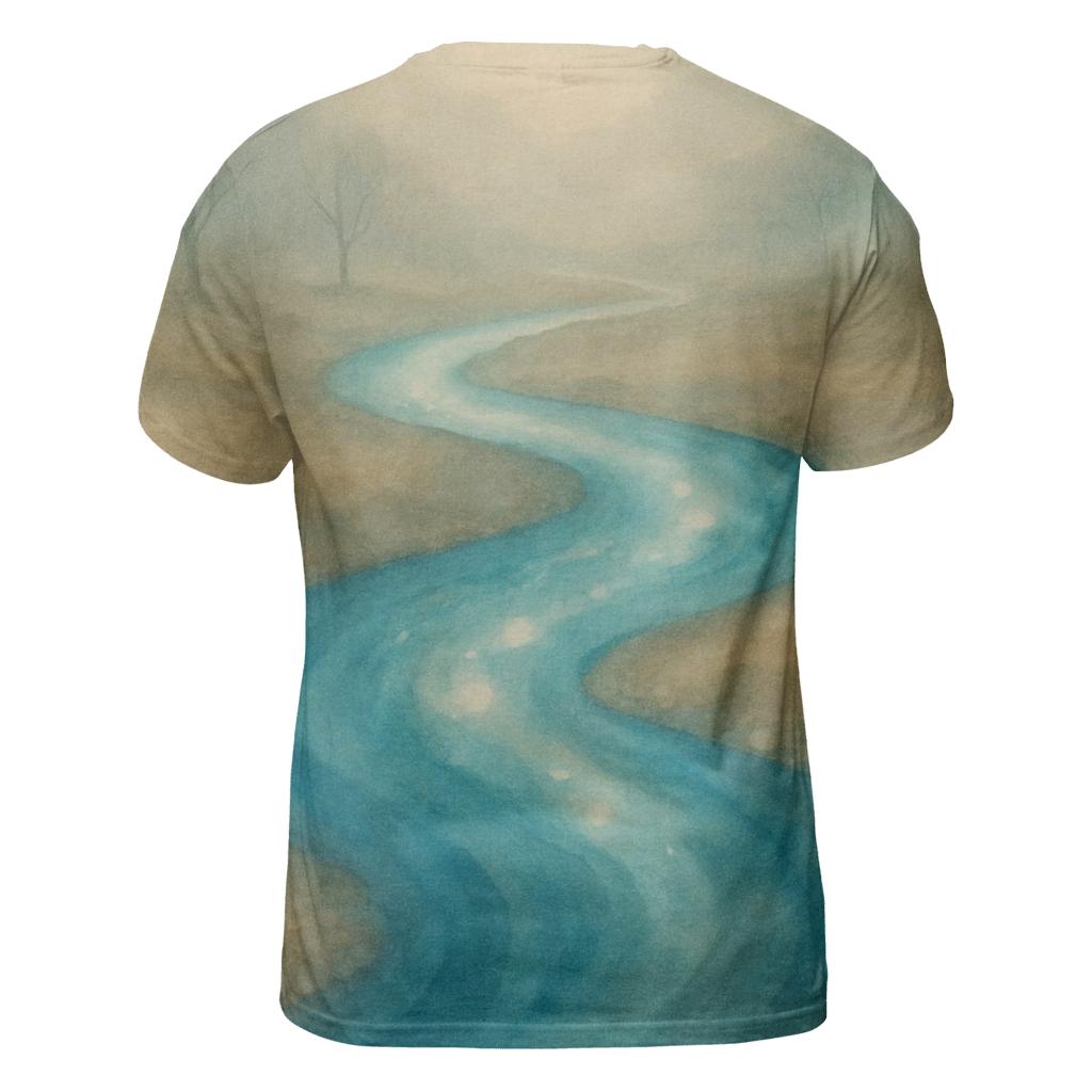 River Of Reflection artistic all-over print tops