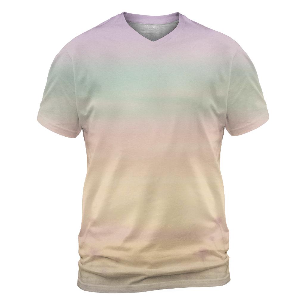 Pastel Garden Mist artistic all-over print tops