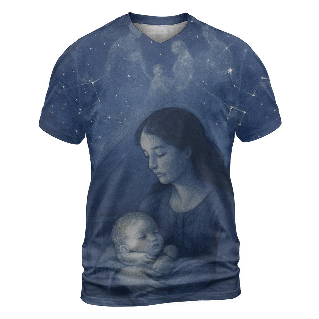 Lullaby Of Stars vibrant all-over design tees
