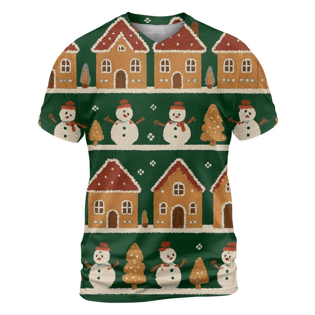 Gingerbread Village Parade Design personalized full print shirts
