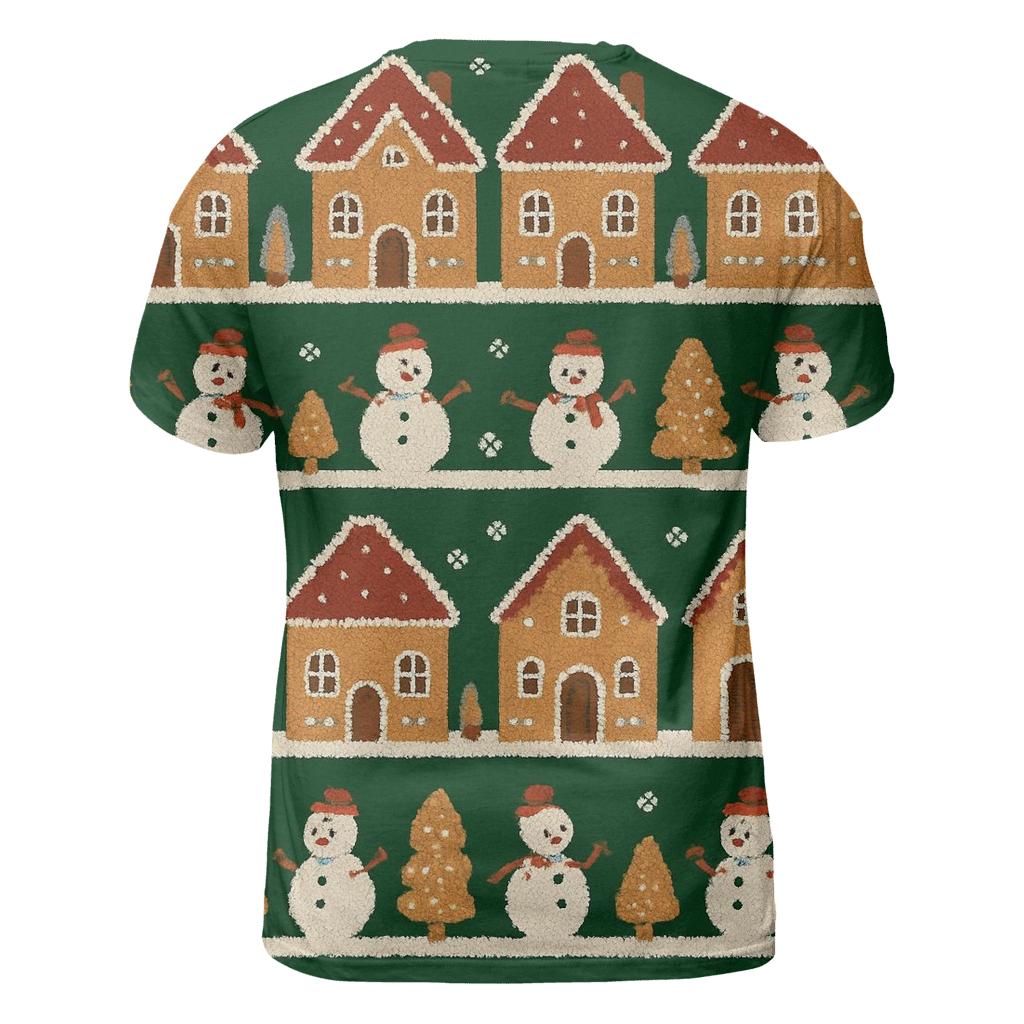 Gingerbread Village Parade Design personalized full print shirts