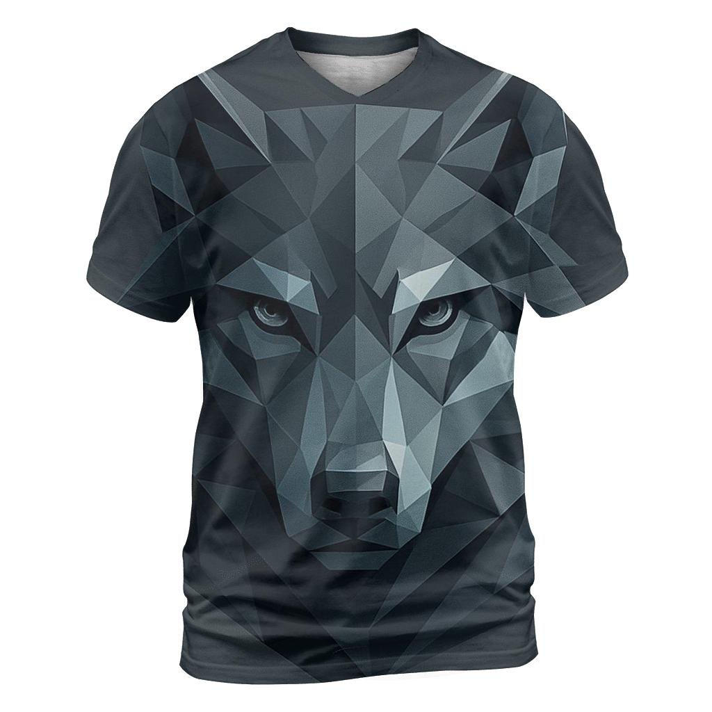 Abstract Geometric Wolf custom all-over print shirts