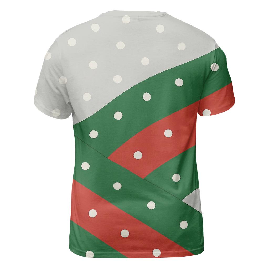 Diagonal Snowfall Waves custom all-over print shirts