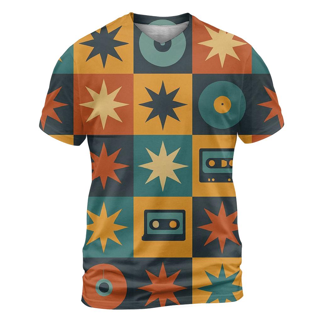 Funk Starburst Grid personalized full print shirts