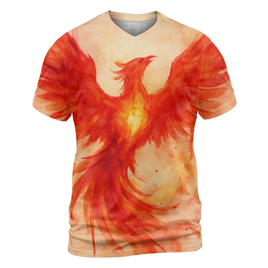 Watercolor Phoenix Rising personalized full print shirts