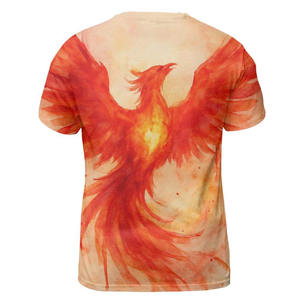 Watercolor Phoenix Rising personalized full print shirts