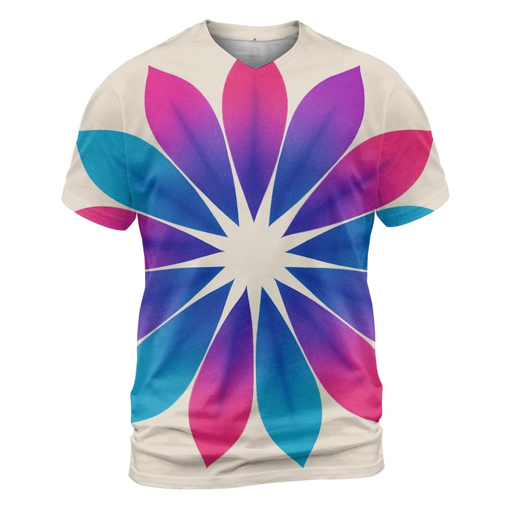Mandala Petal Burst creative print fashion shirts