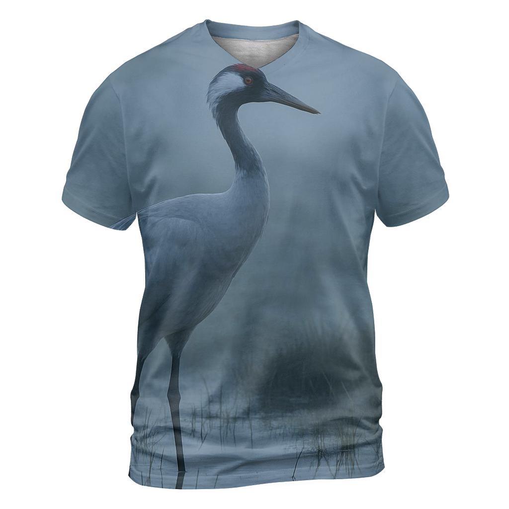 Bog Sentinel Eurasian Crane designer pattern shirts
