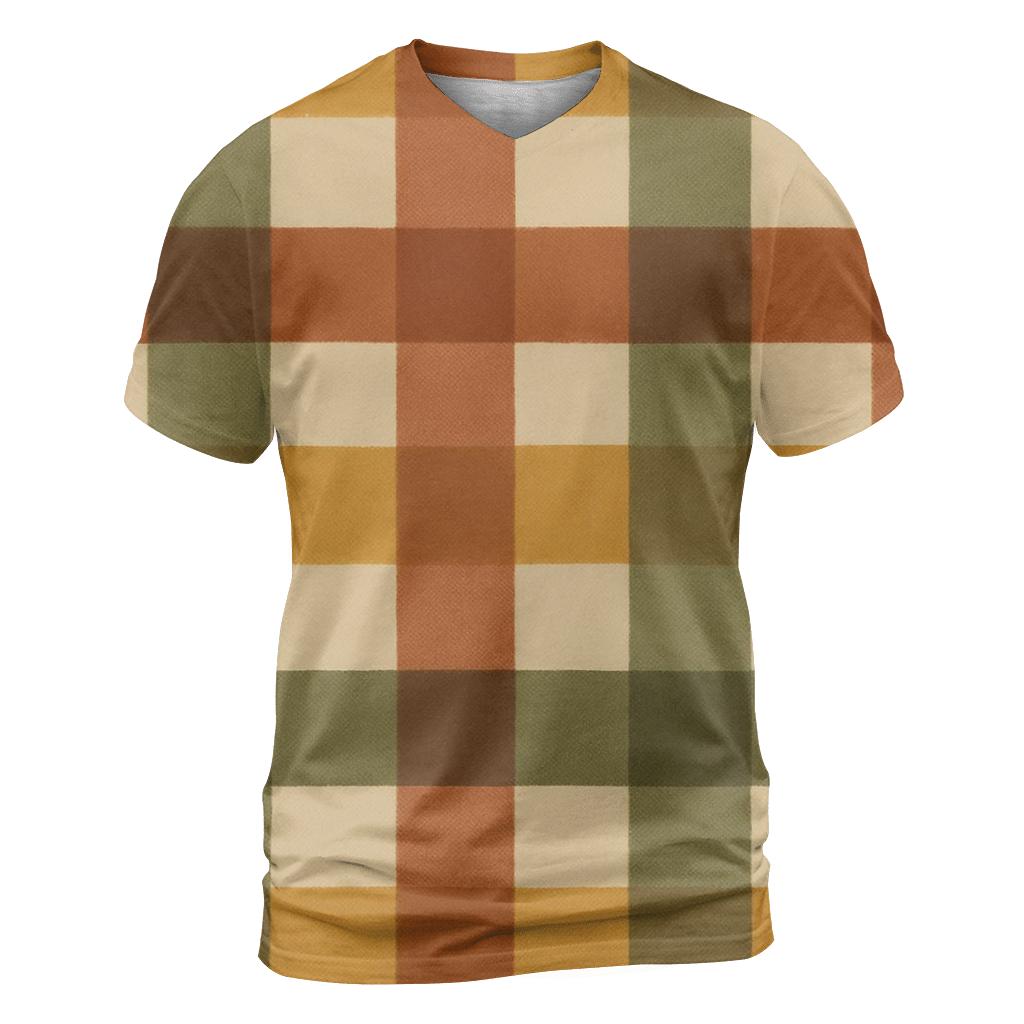 Sunset Sierra Plaid statement graphic shirts