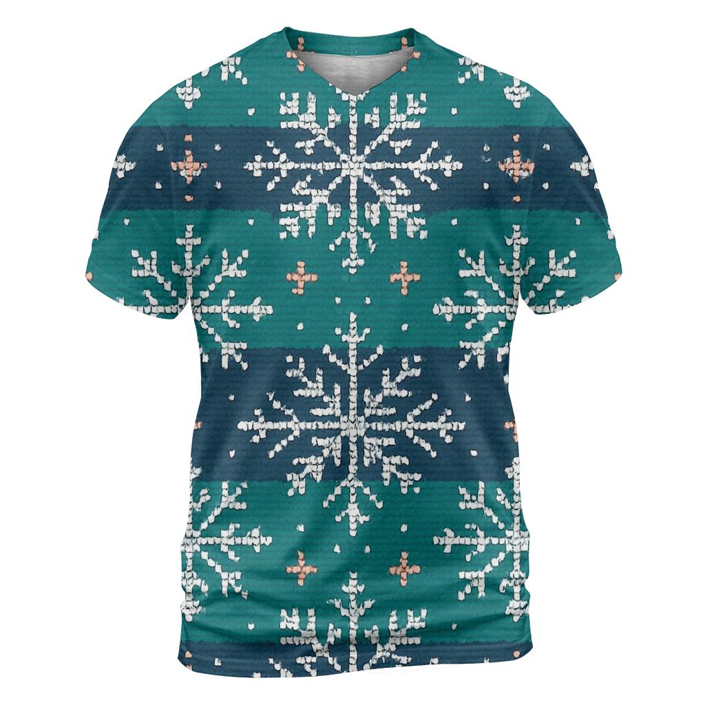 Snowflake Brickwork Mosaic Design personalized full print shirts