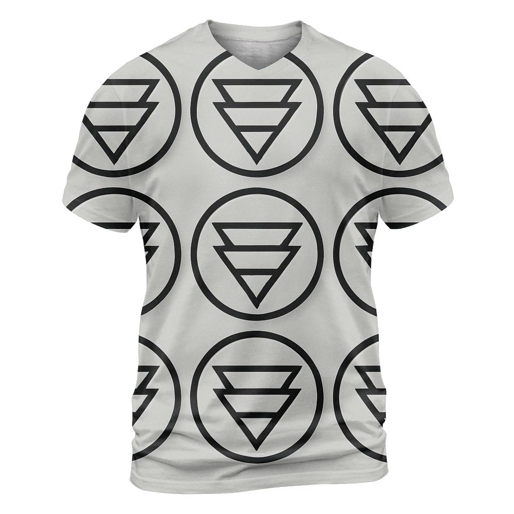 Filter Grid Geometry vibrant all-over design tees