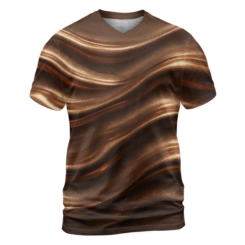Bronze Ripple Luxe creative print fashion shirts