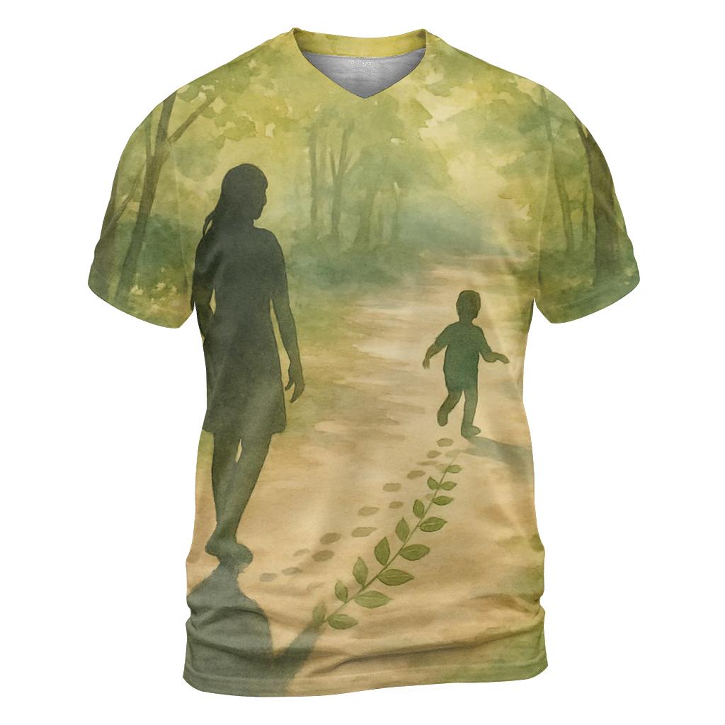 Footprints Of Becoming vibrant all-over design tees