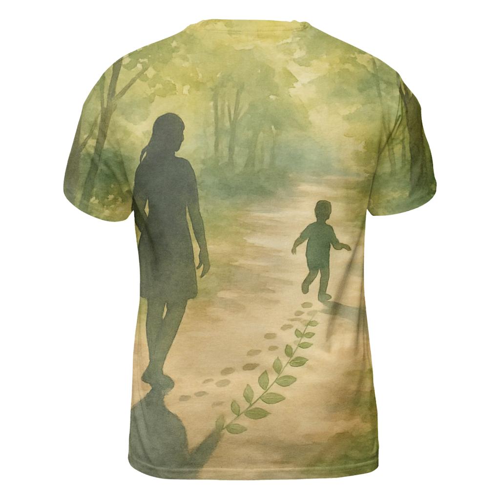 Footprints Of Becoming vibrant all-over design tees