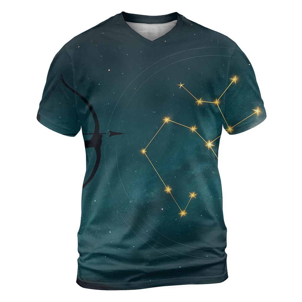 Sagittarius Archer Star Map creative print fashion shirts