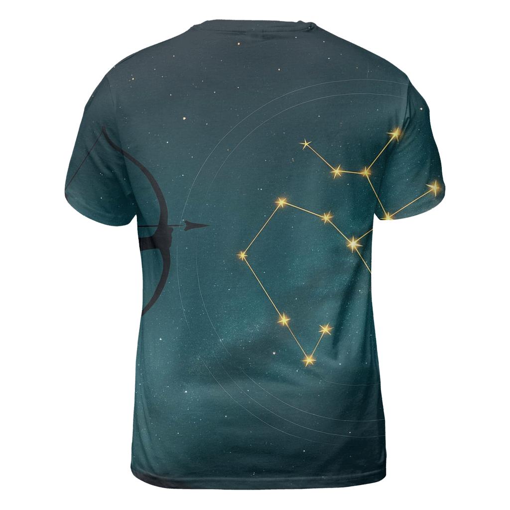 Sagittarius Archer Star Map creative print fashion shirts