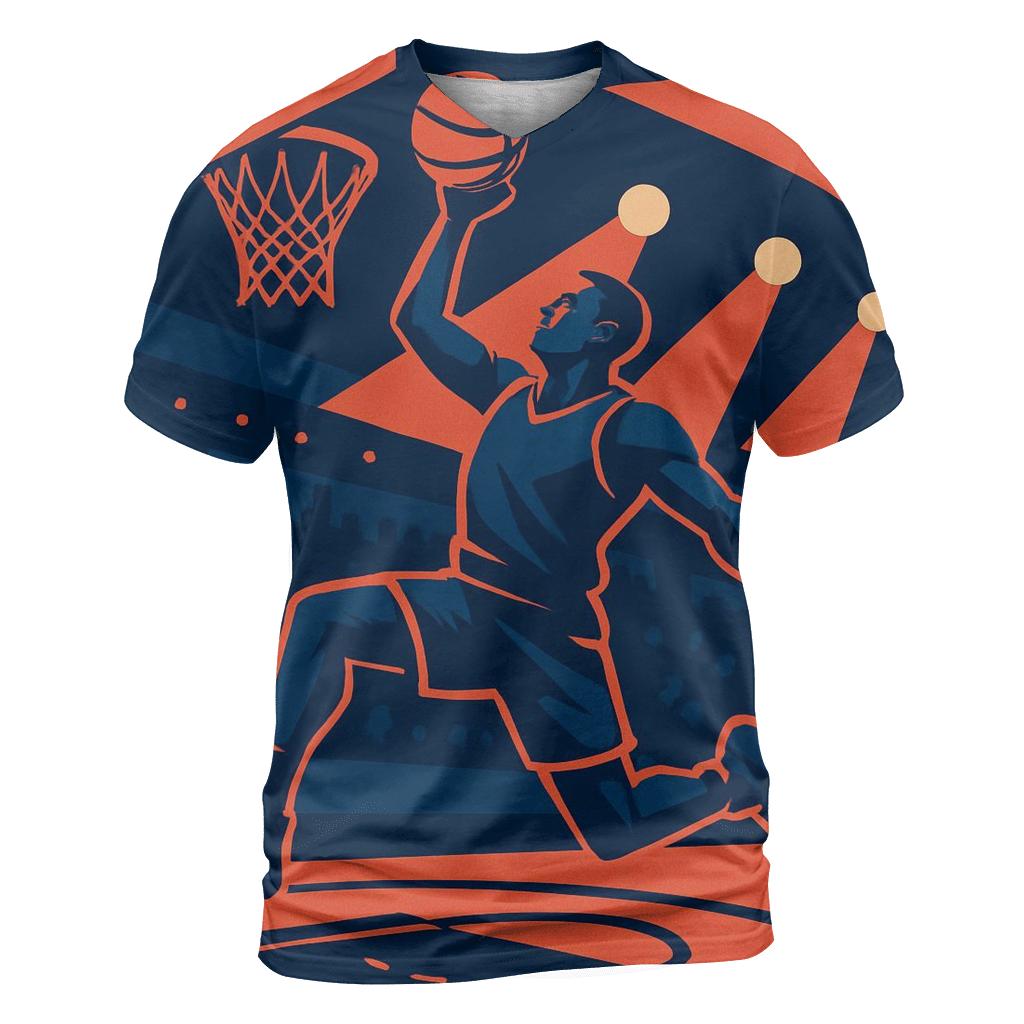 Court Classics Basketball vibrant all-over design tees