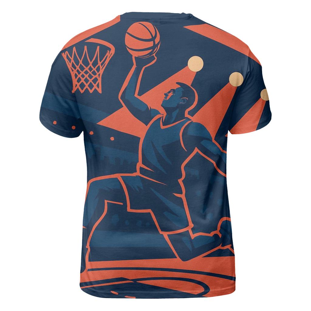 Court Classics Basketball vibrant all-over design tees